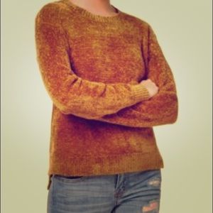 Burnt orange chenille sweater